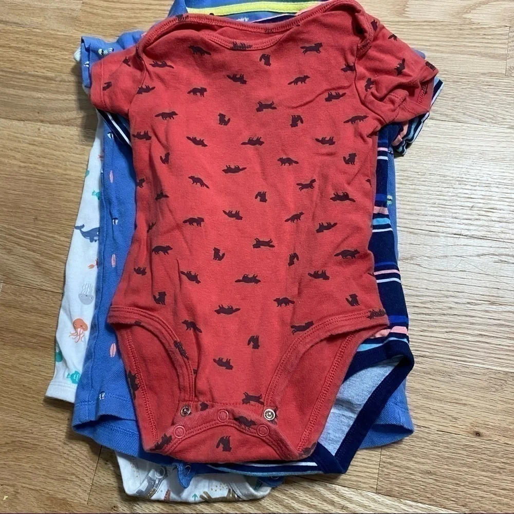 18 mos Boy Clothing Bundle Jellyfish Bodysuit Carters Dinosaur Polo Animals